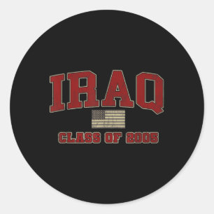 Iraq War Veteran Shirt Military Cl Of 2005 Classic Round Sticker