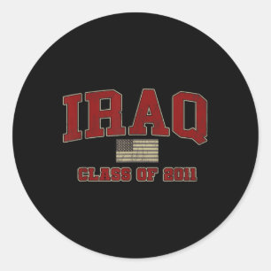 Iraq War Veteran Shirt Military Cl Of 2011 Classic Round Sticker