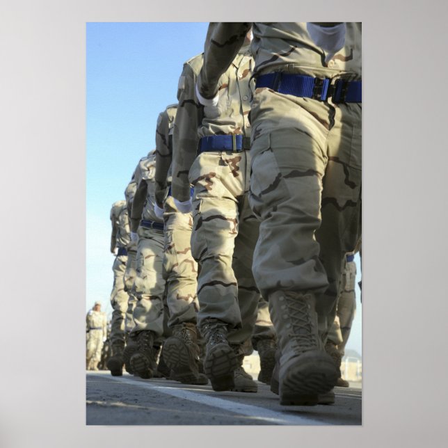 Iraqi air force recruits march poster (Front)