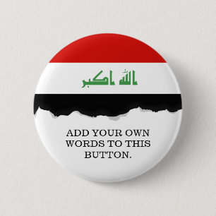 Iraqi Flag 6 Cm Round Badge