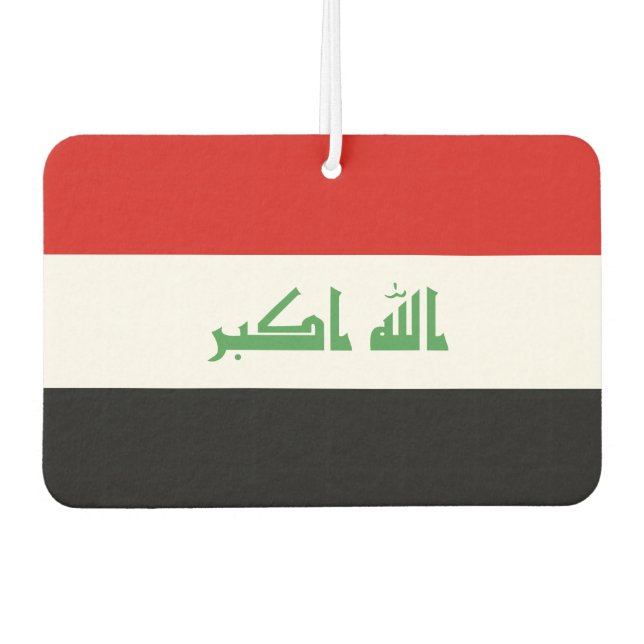 Iraqi Flag Car Air Freshener (Front)