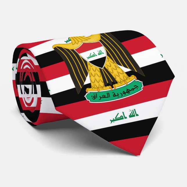 Iraqi Flag & Coat of Arms, Flag of Iraq Tie (Rolled)