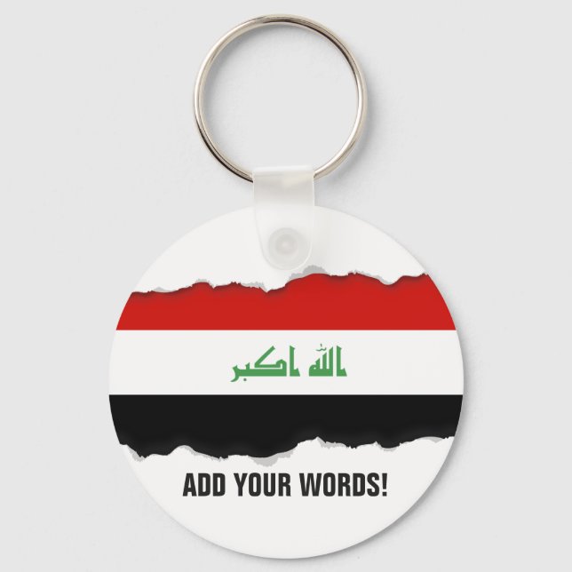 Iraqi Flag Key Ring (Front)