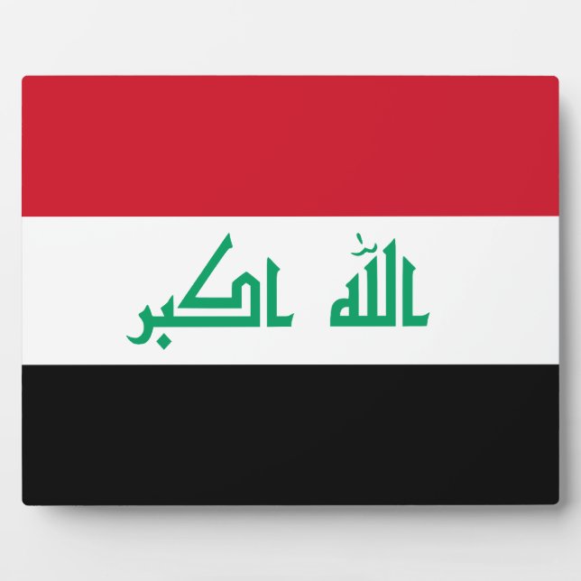 Iraqi Flag Plaque (Front)