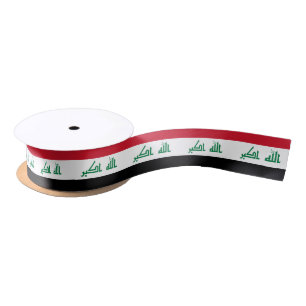 Iraqi Flag ribbon, Iraq fashion /sports Satin Ribbon