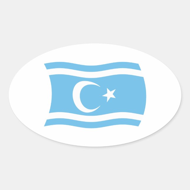 Iraqi Turkmen Flag Sticker (Front)