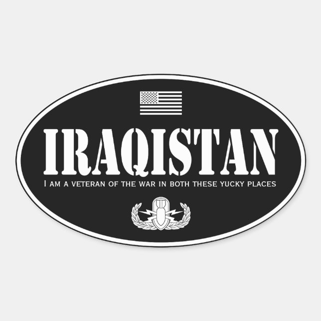 Iraqistan EOD Oval Sticker (Front)