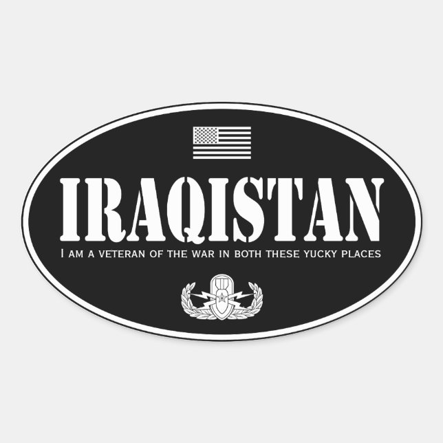 Iraqistan Senior EOD Oval Sticker (Front)