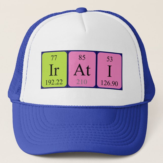 Irati periodic table name hat (Front)