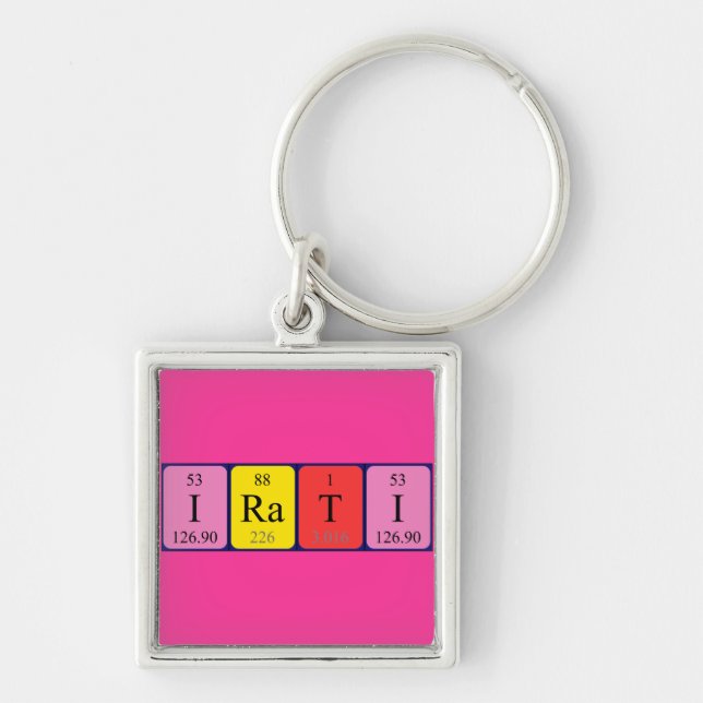 Irati periodic table name keyring (Front)