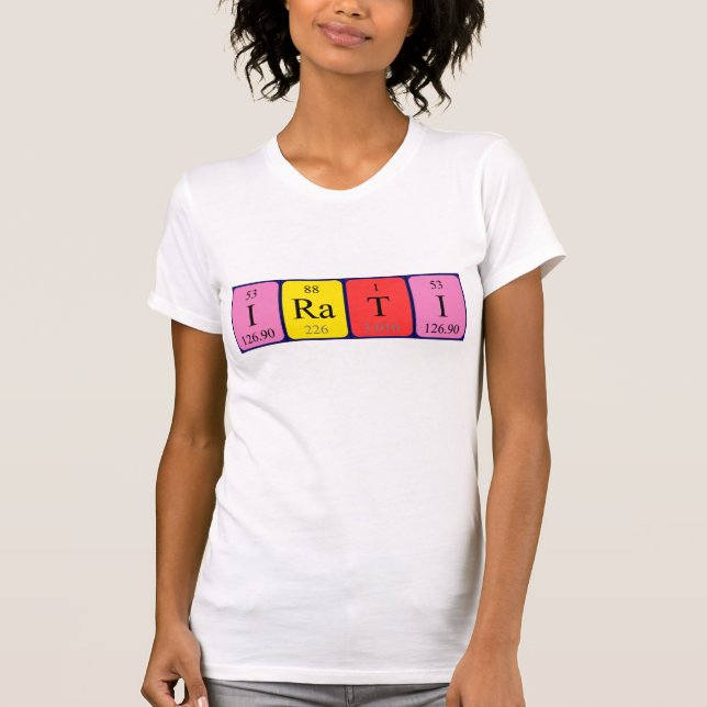 Irati periodic table name shirt (Front)