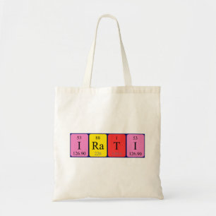 Irati periodic table name tote bag