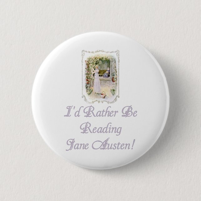 IRBR Jane Austen! Buttons, 2 shapes, 6 sizes 6 Cm Round Badge (Front)