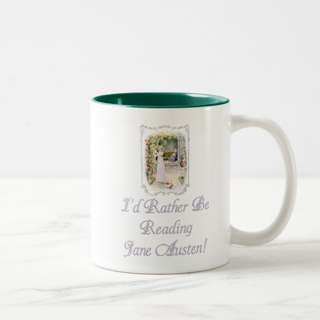 IRBR Jane Austen! Two-Tone Mug, 6 colours, 2 sizes Coffee Mug (Right)