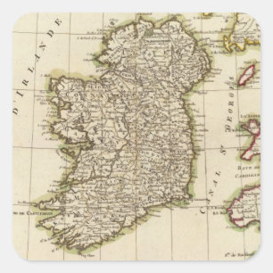 Ireland 3 square sticker