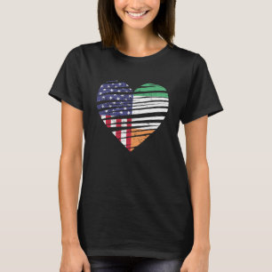Ireland American Grown Heart USA Patriot Heritage T-Shirt
