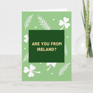 Ireland Are You From Card