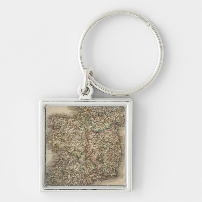 Ireland Atlas Map Key Ring (Front)