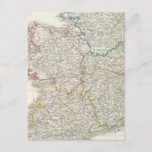 Ireland Atlas map Postcard