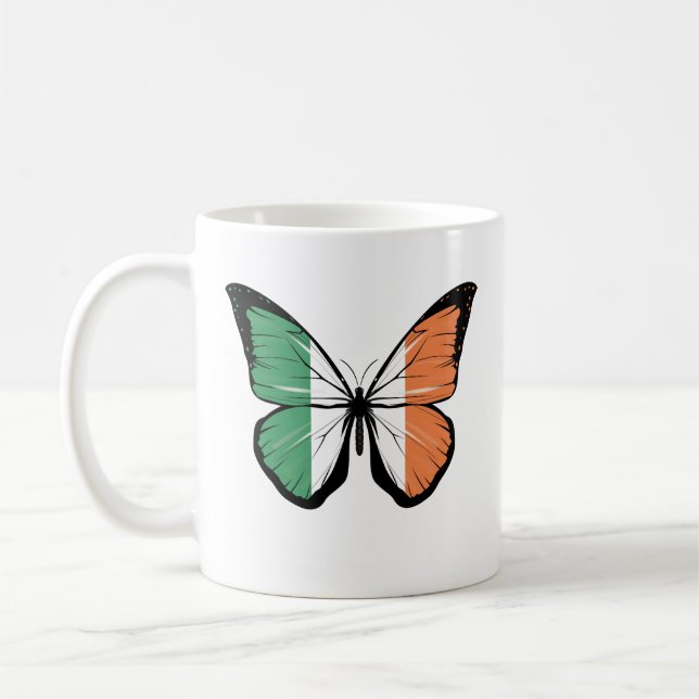 Ireland Butterfly Flag  Coffee Mug (Left)