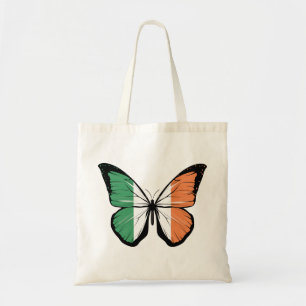 Ireland Butterfly Flag Tote Bag