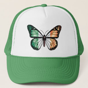 Ireland butterfly monarch flag trucker hat