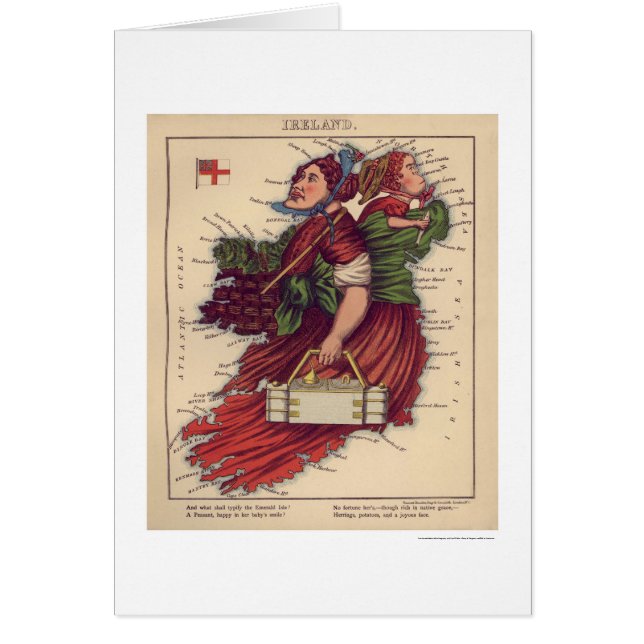 Ireland Caricature Map 1868 (Front)