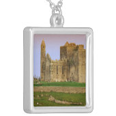 Ireland, Cashel. Ruins of the Rock of Cashel Silver Plated Necklace (Front Left)
