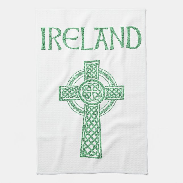 Ireland Celtic Cross Towel (Vertical)