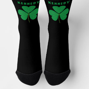 Ireland Celtic Irish Name Shamrock Green Clover Socks