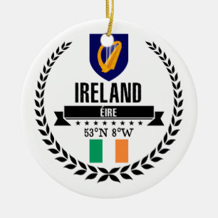 Ireland Ceramic Ornament