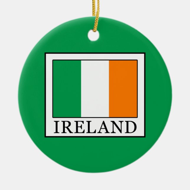 Ireland Ceramic Tree Decoration (Front)
