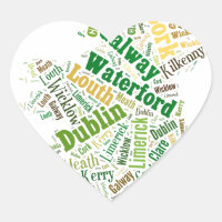 Ireland Cities Word Art