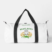 Ireland Claddagh Ring & Shamrocks Personalized