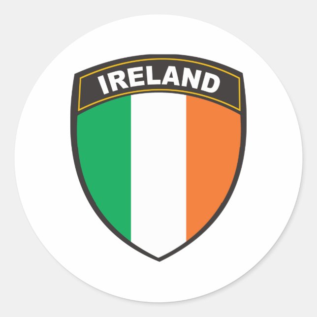 Ireland Classic Round Sticker (Front)