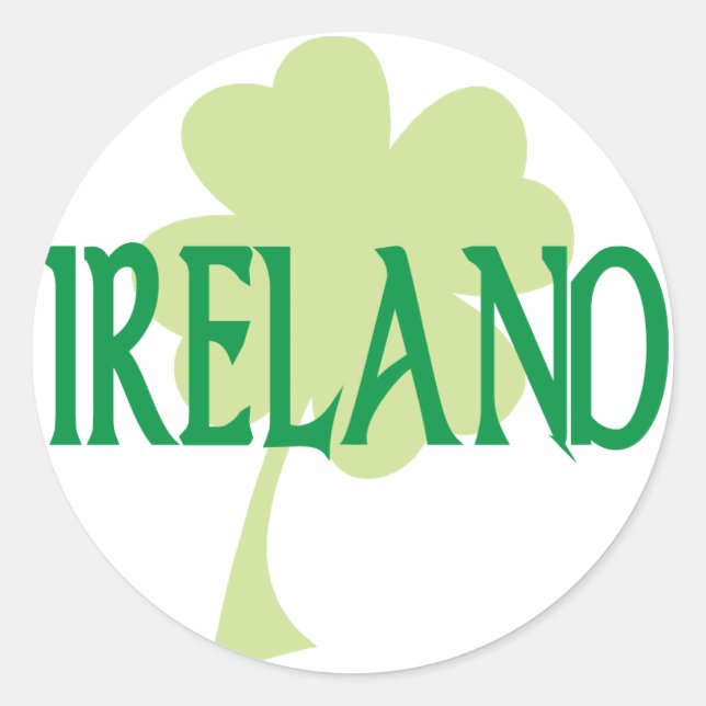 Ireland Classic Round Sticker (Front)