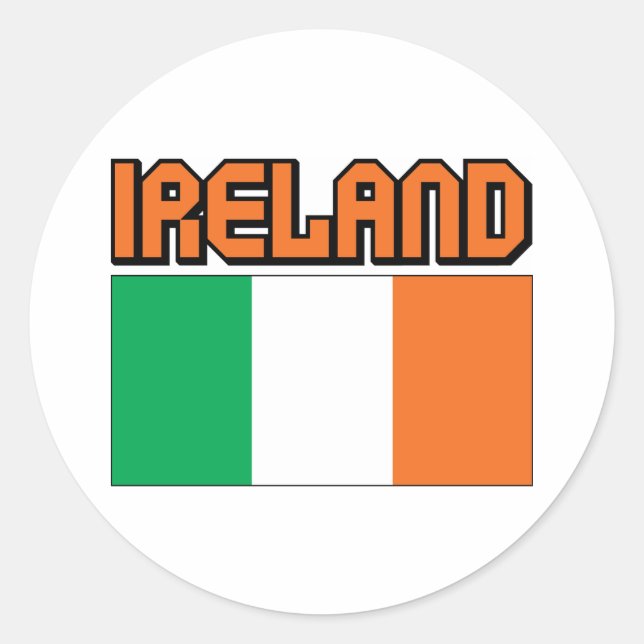 Ireland Classic Round Sticker (Front)