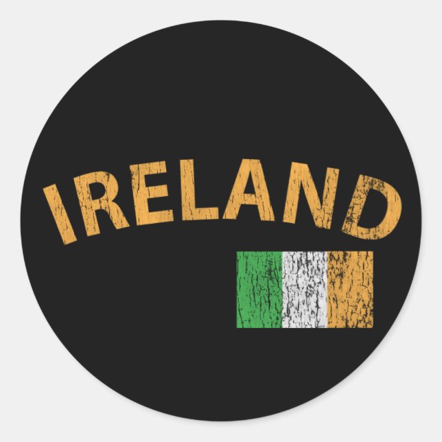 Ireland Classic Round Sticker (Front)