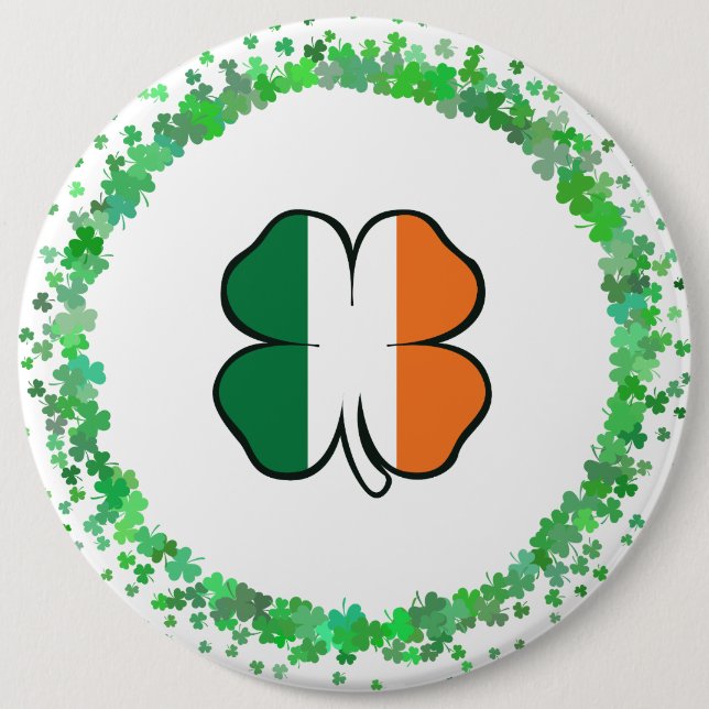 Ireland Clover Saint Patrick's Day 6 Cm Round Badge (Front)