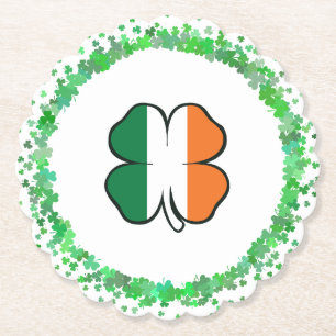 Ireland Clover Saint Patrick's Day Paper Coaster