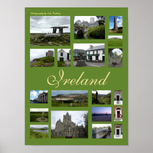 Ireland Collage (Portrait) Poster