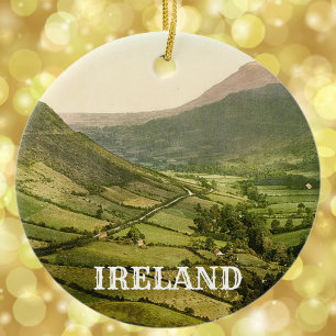 Ireland County Antrim vintage scene Ceramic Ornament