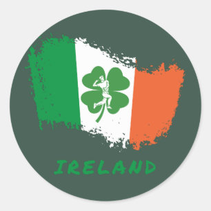 Ireland Cricket Classic Round Sticker