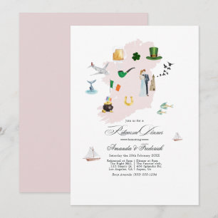 Ireland Destination Wedding Rehearsal Dinner Invitation