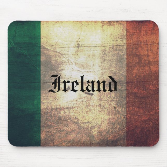Ireland Distressed Flag Mouse Pad (Front)