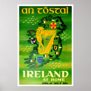 Ireland firstvintage travel Poster