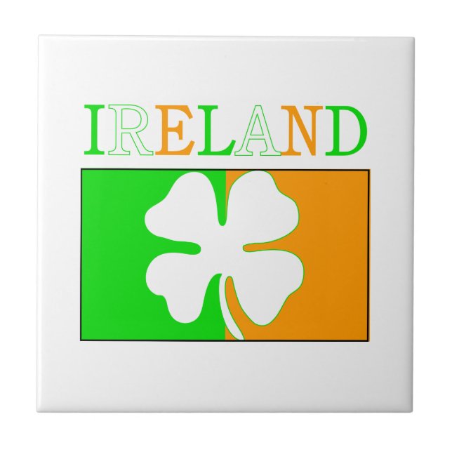 Ireland Flag Ceramic Tile (Front)