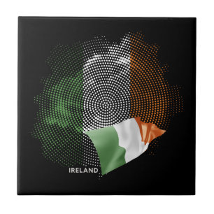 Ireland flag ceramic tile