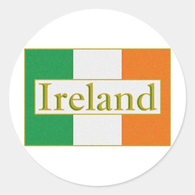 Ireland Flag Classic Round Sticker (Front)