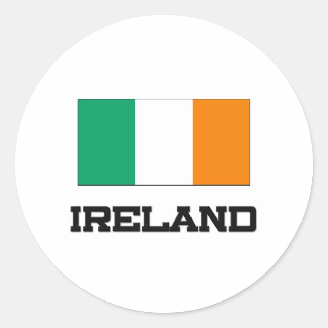 Ireland Flag Classic Round Sticker (Front)